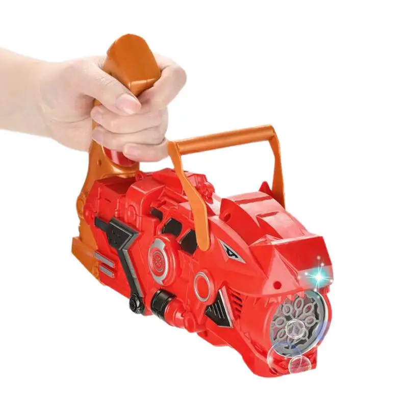 

Машина для выдувания пузырьков Gatling, детская Игрушечная машина для пузырьков динозавров, электрическая модель пузырьков с одним нажатием, автоматический выдув пузырьки