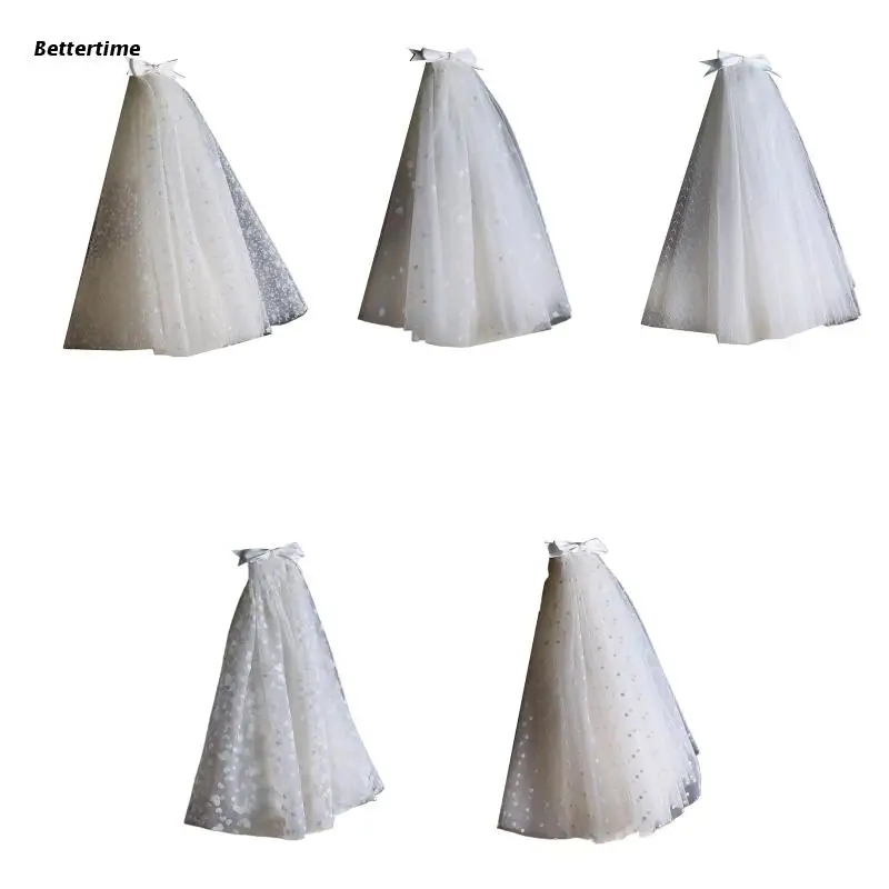 

B36D Fluffy Short Wedding Veils 2-Tier Wedding Veil with Comb for Brides Shower