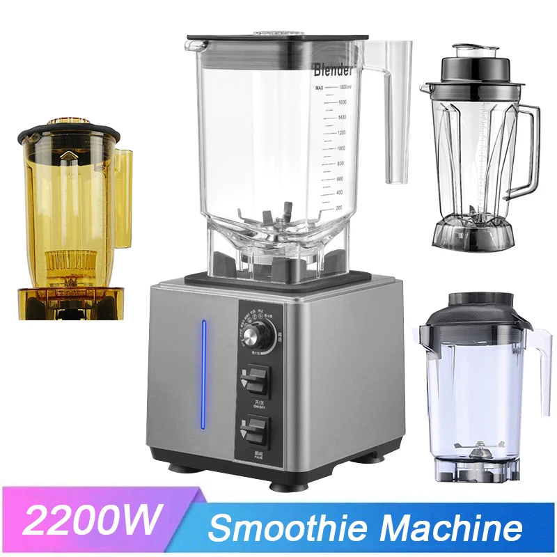 2200W Multi-function Crusher Mixer Wall-breaker Ice Strawberry Smoothies Blender Fruit Cream Soybean Milk Foaming for Business