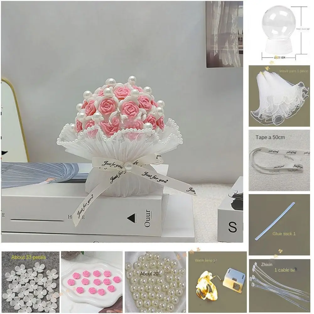 Атмосфера Ночник Синяя Звезда Роза Декоративные Букеты Букет Материал Упаковка