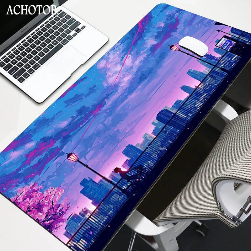 

Gaming Mouse Pad Big XXL Sailor Moon Landscape Mousepad Anime Cute Desk Mat Soft Natural Rubber Overlock Office Table Mat Kawaii