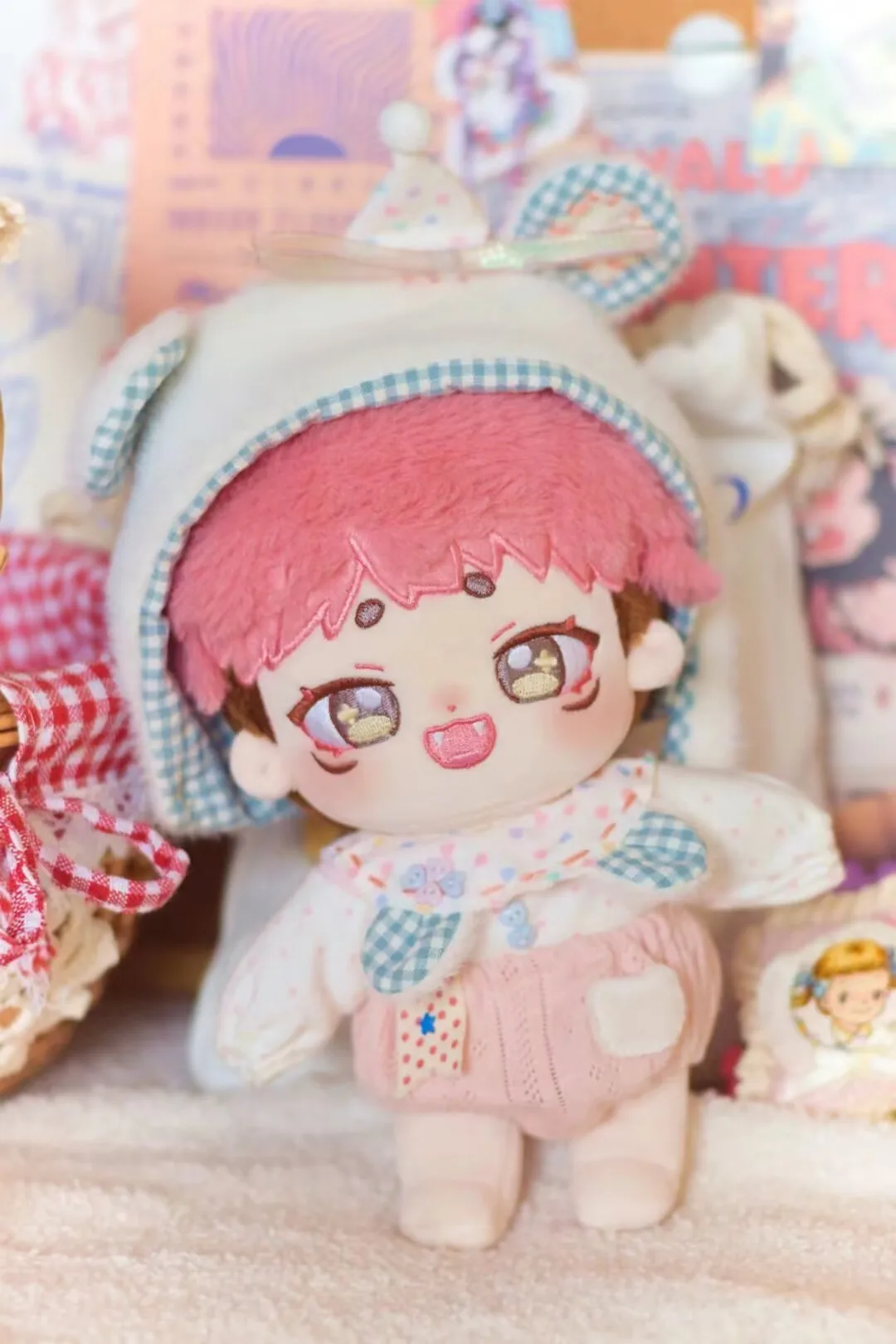 

20CM Jujutsu Kaisen Itadori Yuji Plush Stuffed Doll Cotton Body Cosplay Cartoon Dress Up Dolls Monster Plushie Mascot Gift