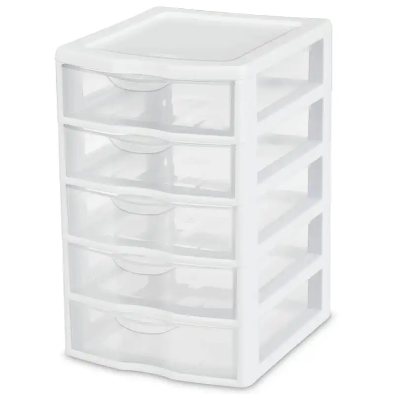 

5 Drawer Unit White Set of 4
