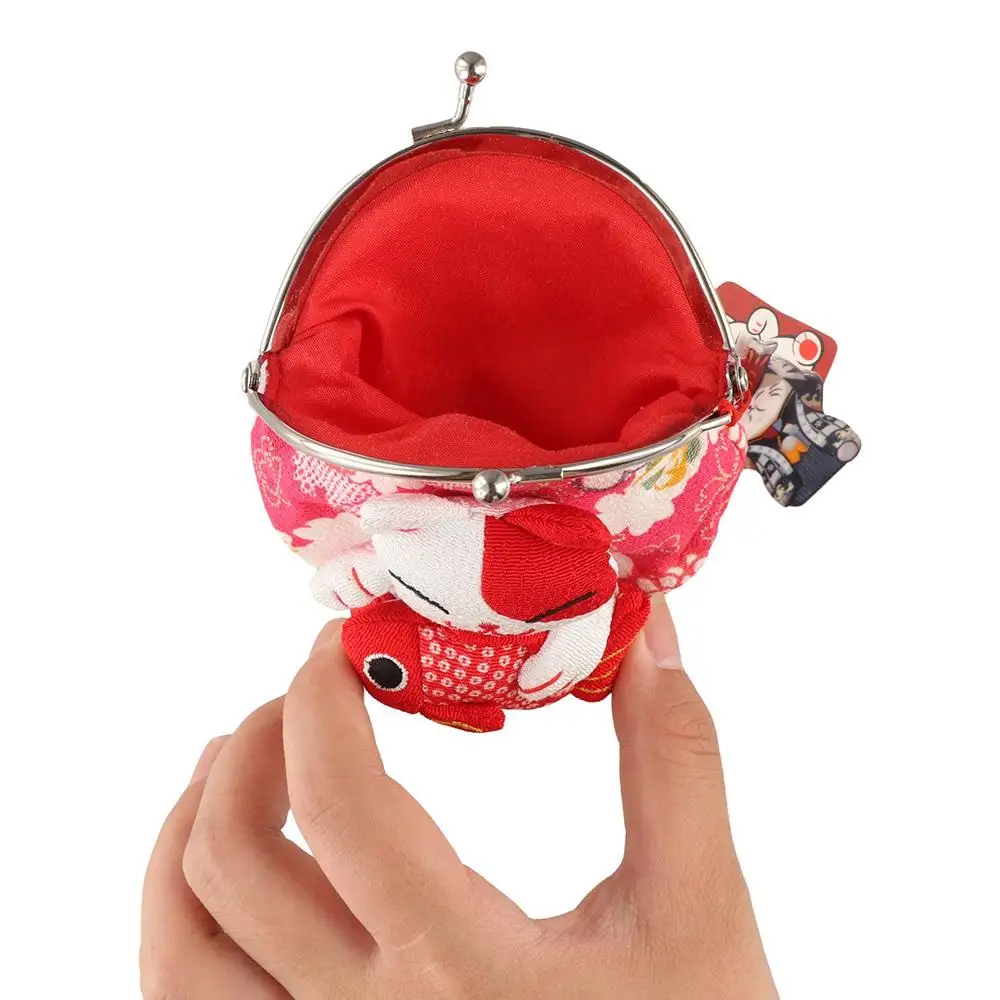 Модный дизайн японский стиль кошелек для монет Maneki Neko кукольные кошельки клатч