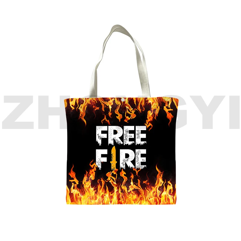 Сумка на плечо с 3D-принтом Free Fire Garena, красочный клатч, кошелек, сумка для женщин, Холщовая Сумка-тоут с аниме, сумка для покупок с рисунком игры Free Fire