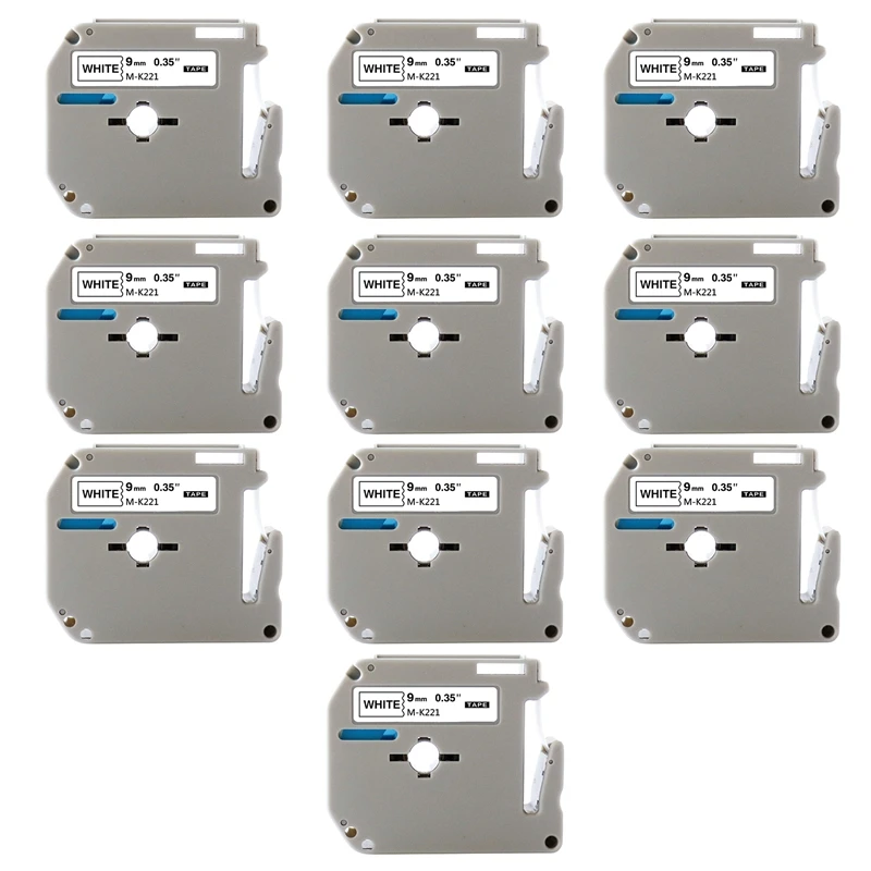 

NEW-10 Pack Label Ribbon for Brother MK Series PT-65 PT-70 PT-80 PT-90 PT-M95 Label Printer Engineering Cable Sticker