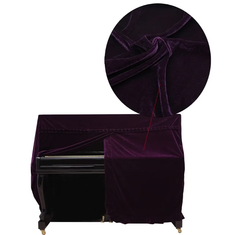 

Piano Cover Gold Velvet Piano Full Cover Plush Dust Cover Instrument Accessories Wholesale Multi Color Option