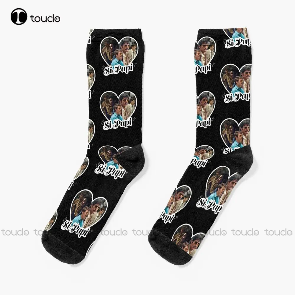 

I Love Pedro Pascal Internet Daddy Zaddy Socks Black Baseball Socks Personalized Custom Unisex Adult Teen Youth Socks Streetwear