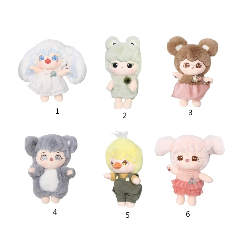 

Stuffed Soft Plush Toy Cute with Animal Hat and Clothes for Kids