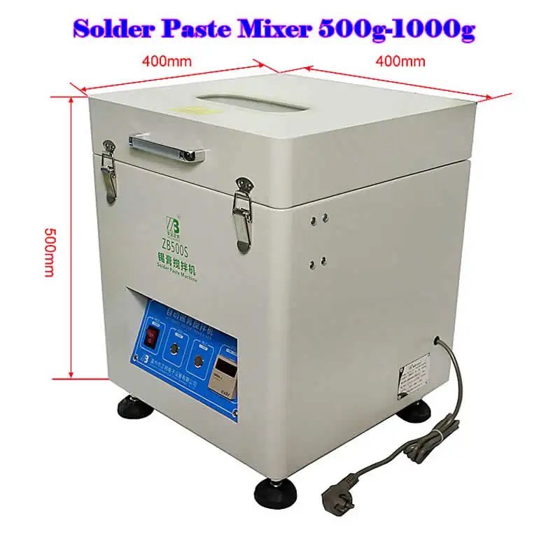 

Automatic 500g-1000g Solder Paste Mixer ZB500S SMT Soldering Cream Mixing Machine for PCB Repairing SMD Line