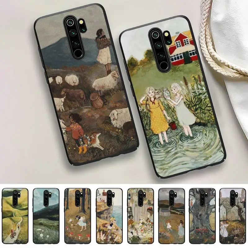 

Cartoon Scenery Girl Phone Case for Samsung S20 lite S21 S10 S9 plus for Redmi Note8 9pro for Huawei Y6 cover