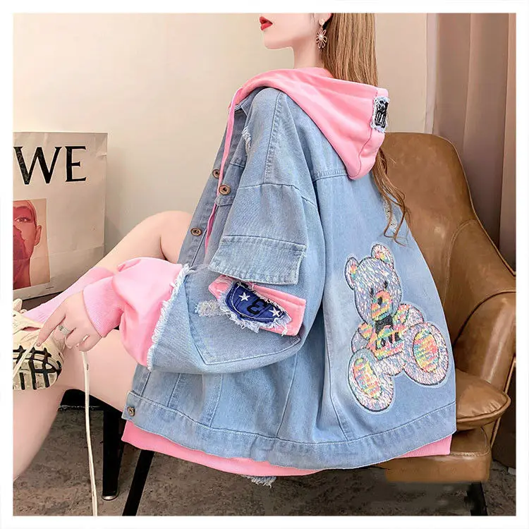 

Plus Size Women's Spring Jackets Woman Clothing Denim Top Defacto Women"s Outerwear Maje Oversize Coat 2022 Coats Jeans Autumn