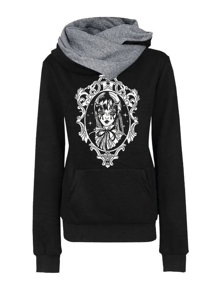 2022 Зимние толстовки с принтом женские модные повседневные флисовые теплые