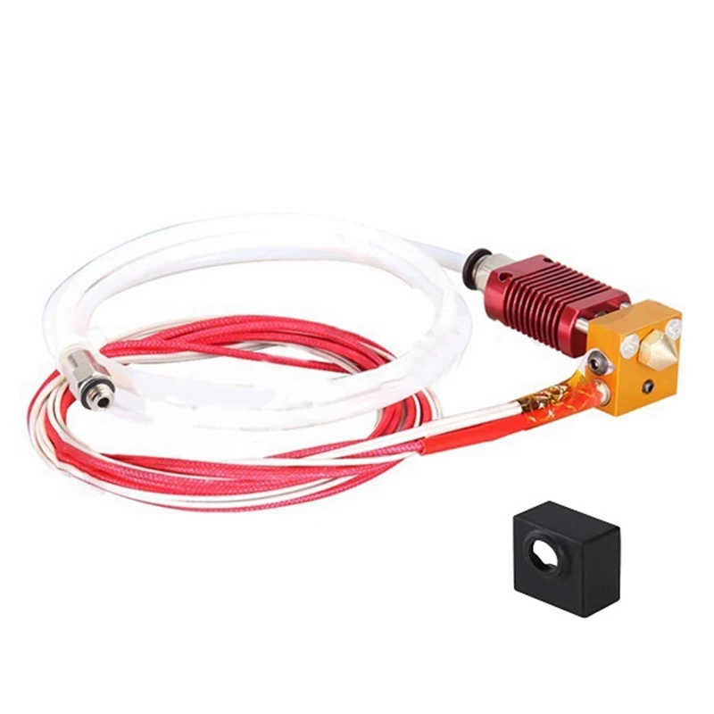 

1 Set of CR10 Extruder Hot End J Head Kit with 0.4mm Nozzle + Silicone Cap + 1 Meter PTFE Tube 12V 40W Heating Kit