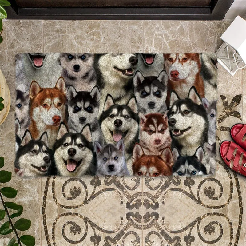 

Erugear A Bunch Of Huskies Doormat Custom Doormat Non Slip Door Floor Mats Decor Porch Doormat