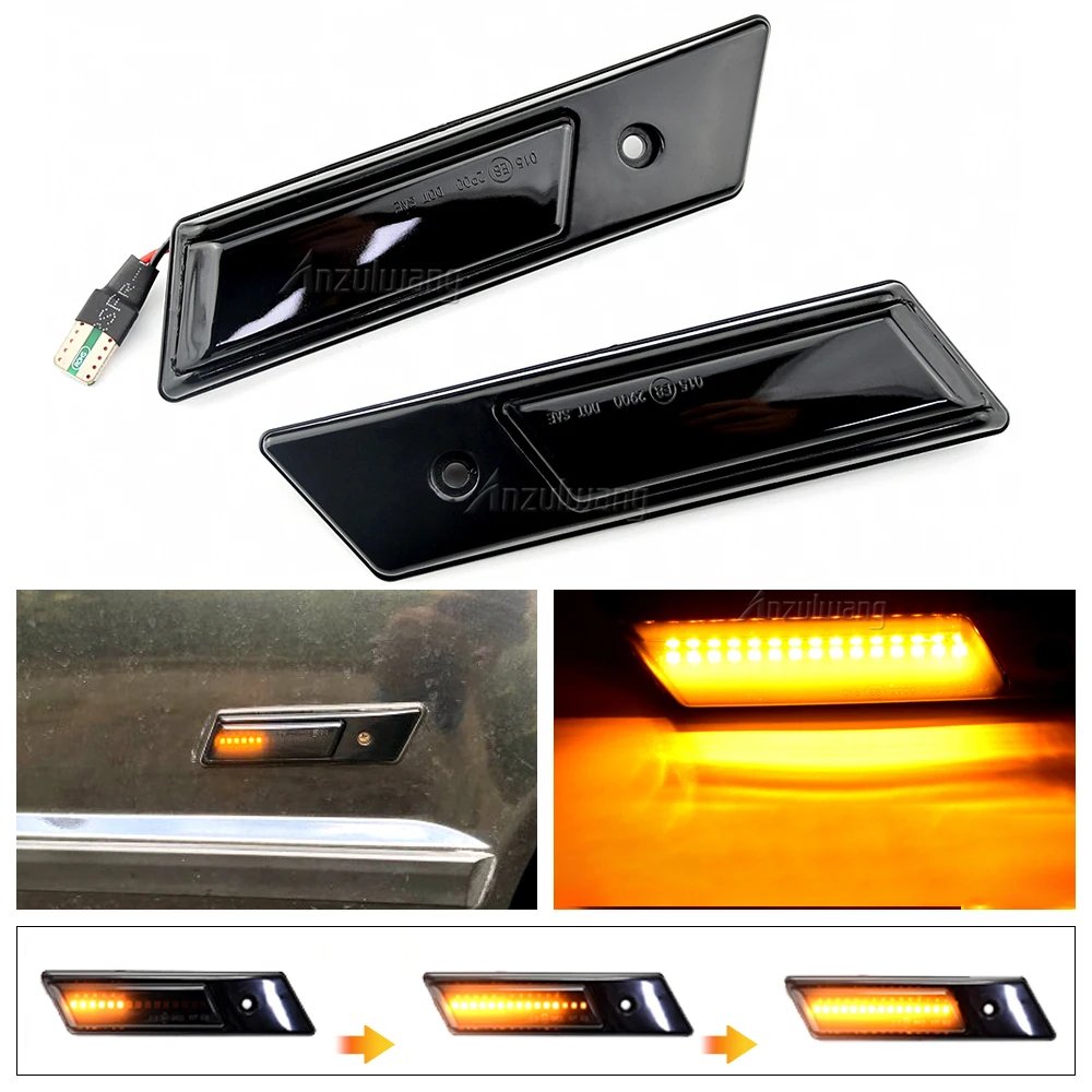 

Led Dynamic Turn Signal Light Side Marker Fender Sequential Lamp Indicator Blinker For BMW E32 E34 E36 1990-1996 M3 3 5 7 Series