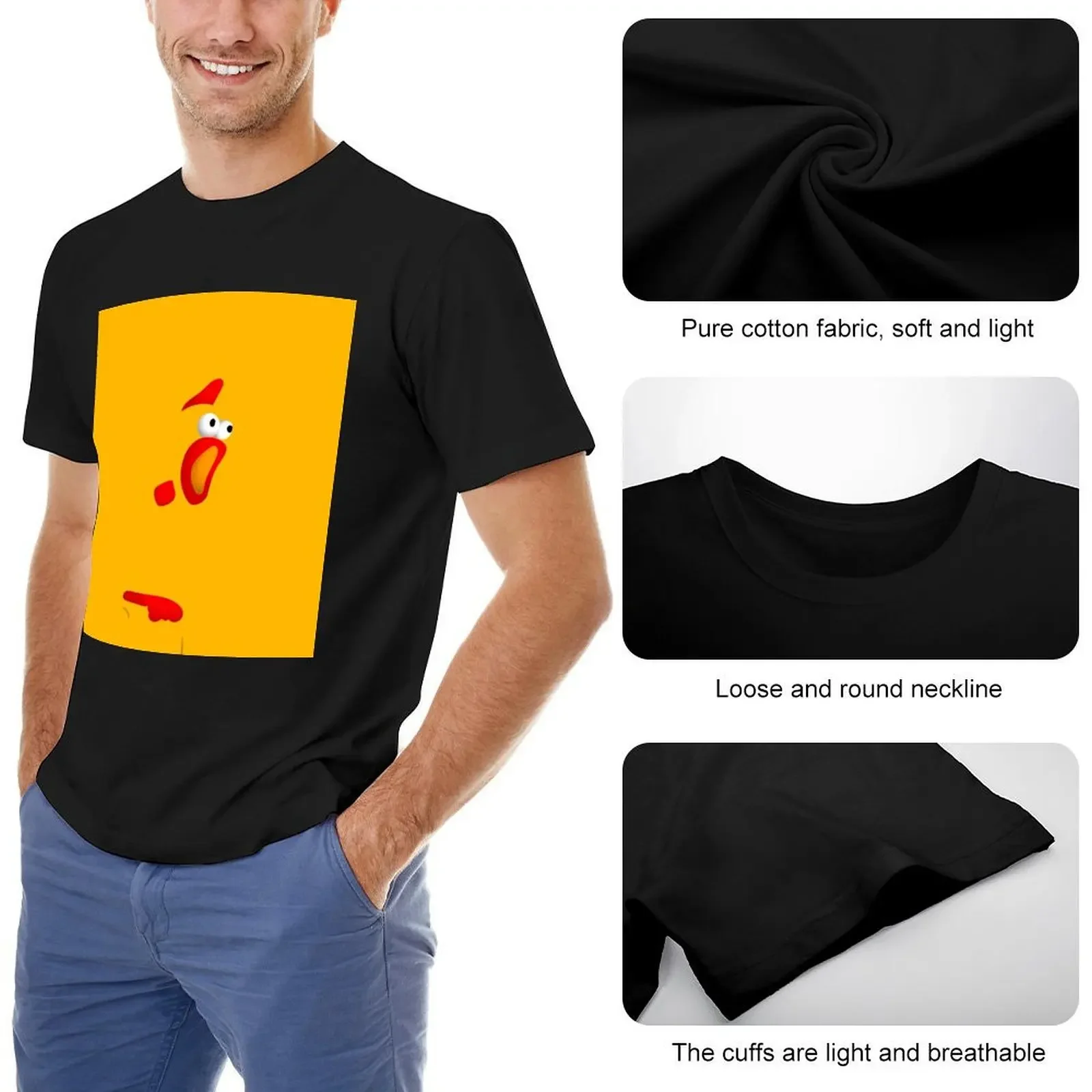 Резиновая футболка с курицей новое издание черные таможенные топы мужская