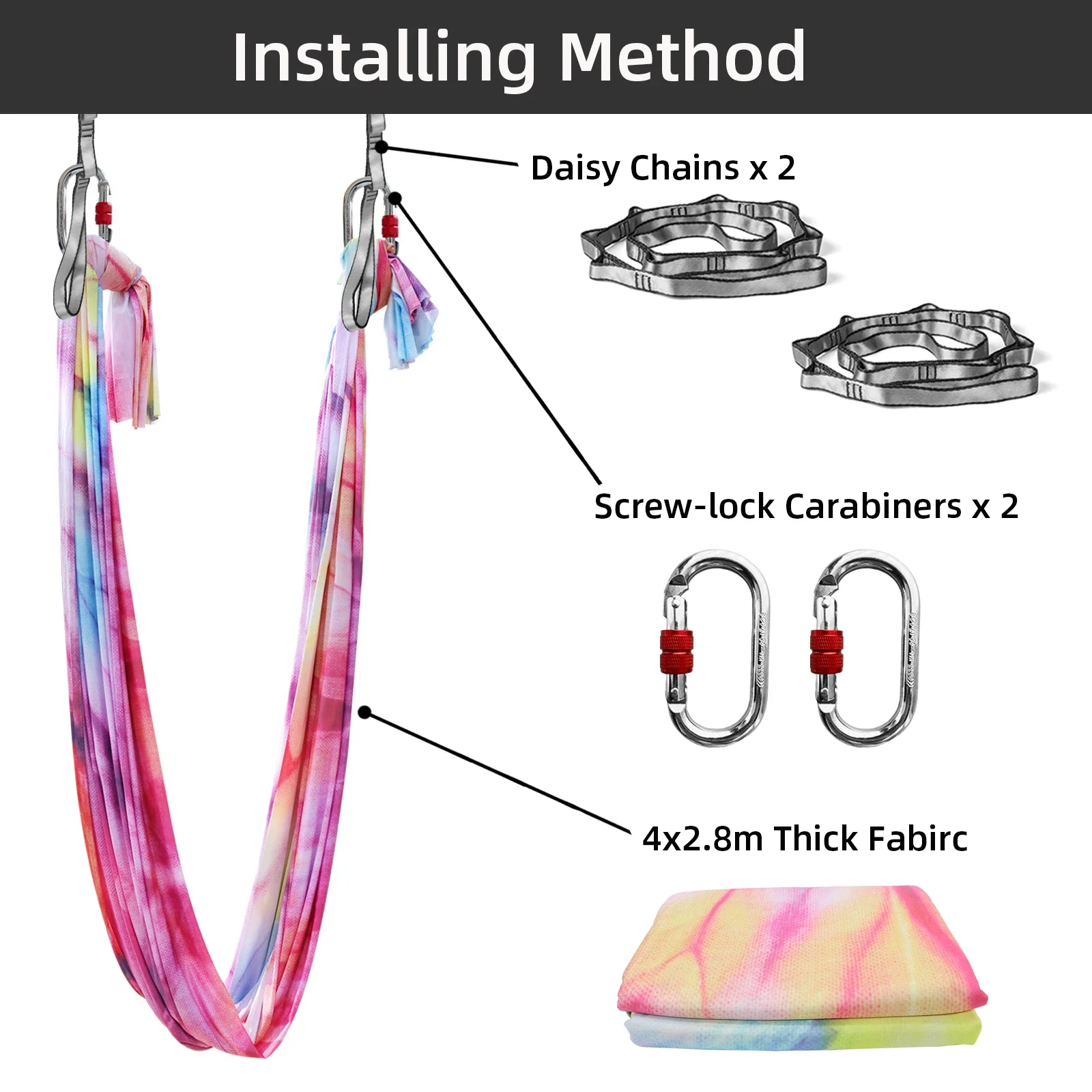 4 4-ярдовый градиентный гамак для йоги комплект антигравитационные качели