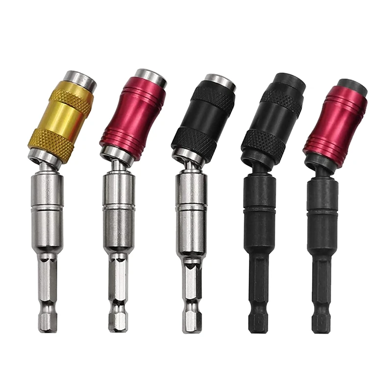 

5 Pcs Magnetic Rotary Drill Bit Holders Accessory Part Kits Multi Angle For Narrow Space Angles