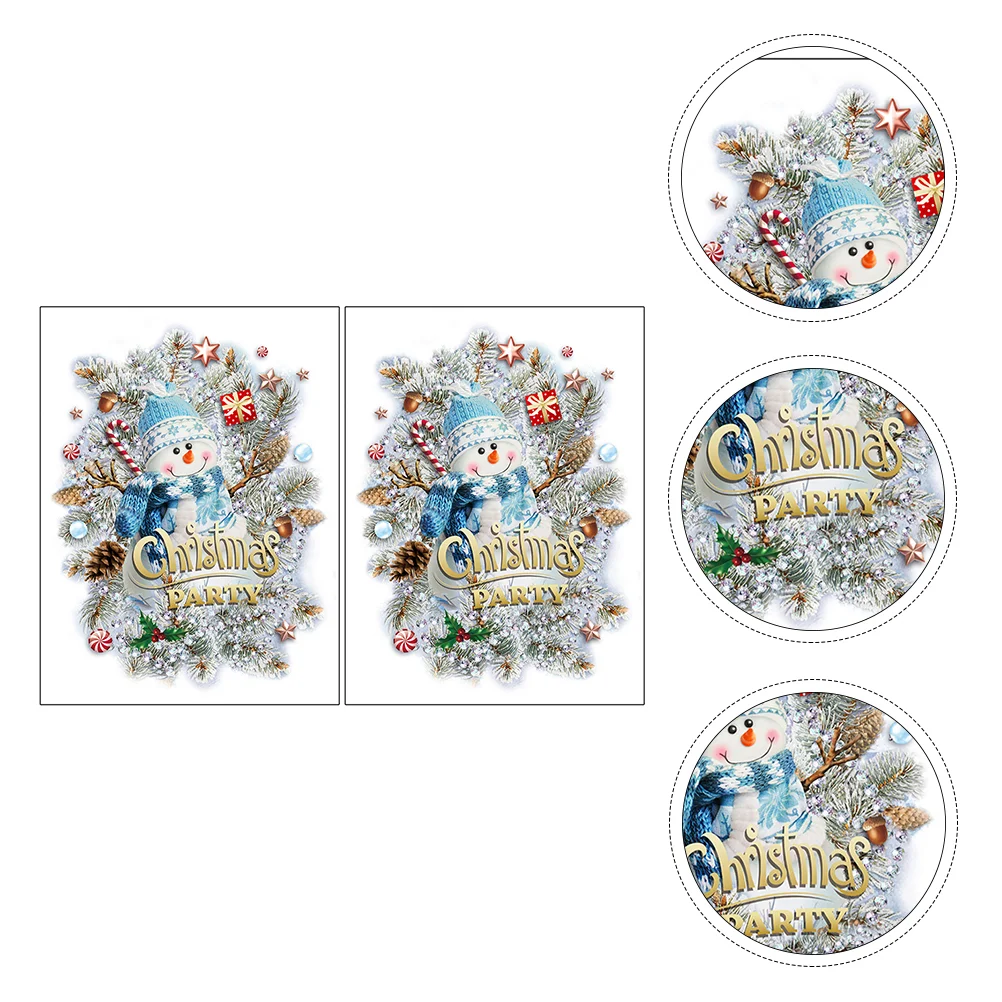 

Snowman Window Xmas Stickers Sticker Decals Wall Windows Door Cling Diy Clings Decal Decor Glass Santa Christmas