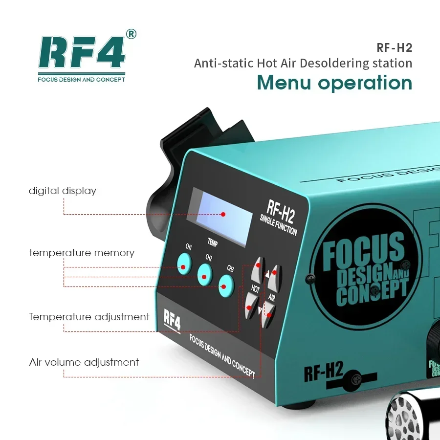 RF4 1000 Вт интеллектуальная паяльная станция для быстрой распайки с цифровым