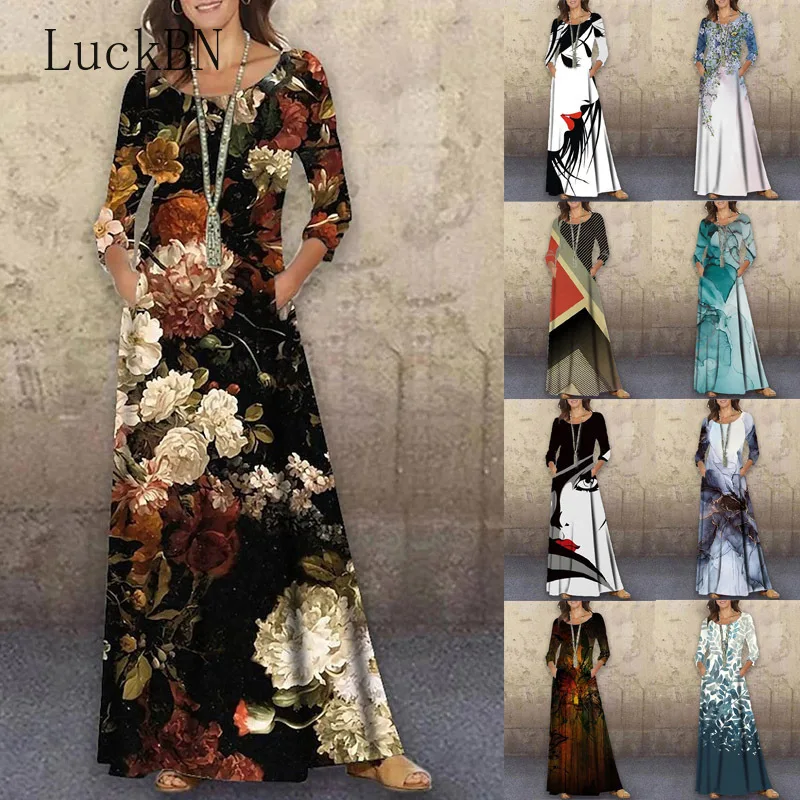 

Women Clothing Spring Autumn 3D Ruffles Befree Maxi Dress Large Big Sexy Full Long Sleeve Boho Party Elegant Dresses Large size