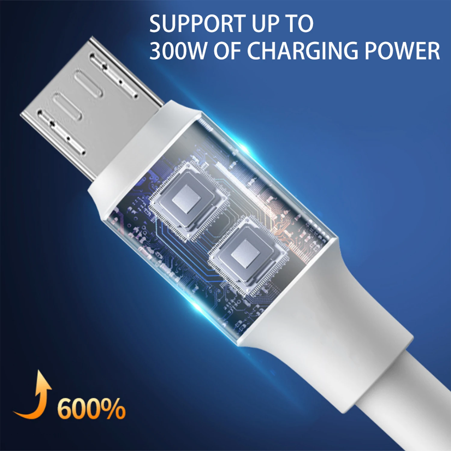 Кабели для мобильных телефонов с сверхбыстрой зарядкой 300 Вт USB A к Micro прочный