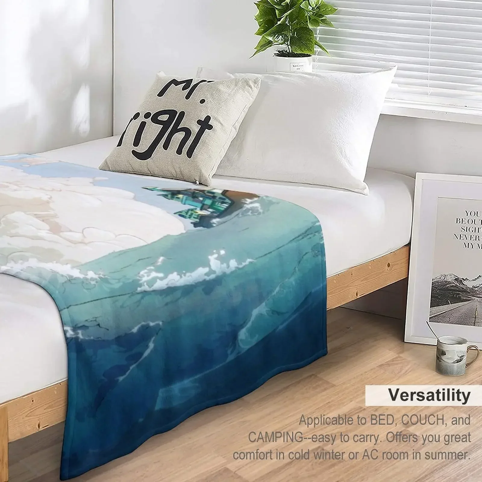 Spiritfarer-Солнцезащитные волны-плед для лодки тепловое одеяло путешествий