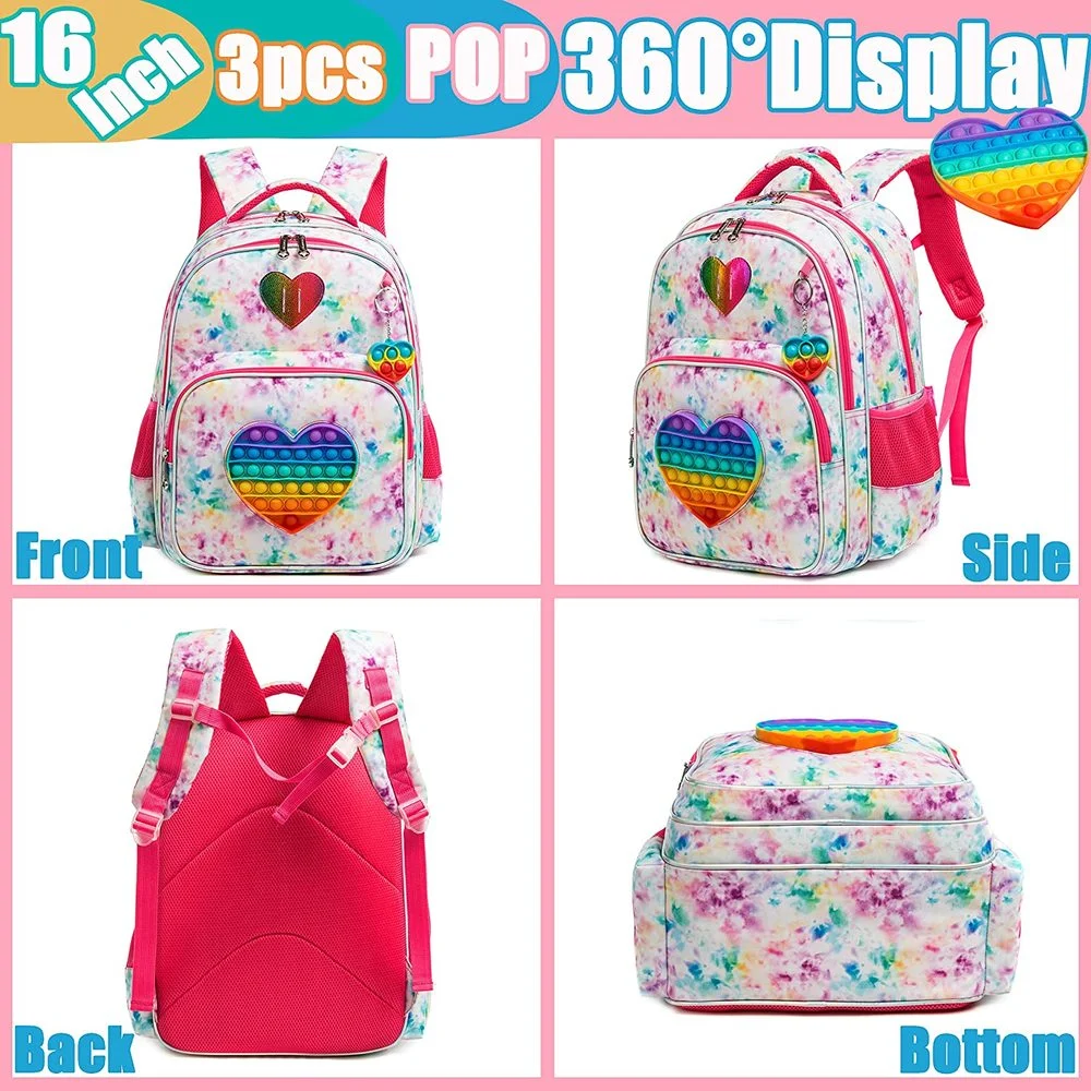 Bikab School Bags 3 In 1 Kids Bags for Girls Kawaii Backpack Waterproof Children School Bags for Girl 16