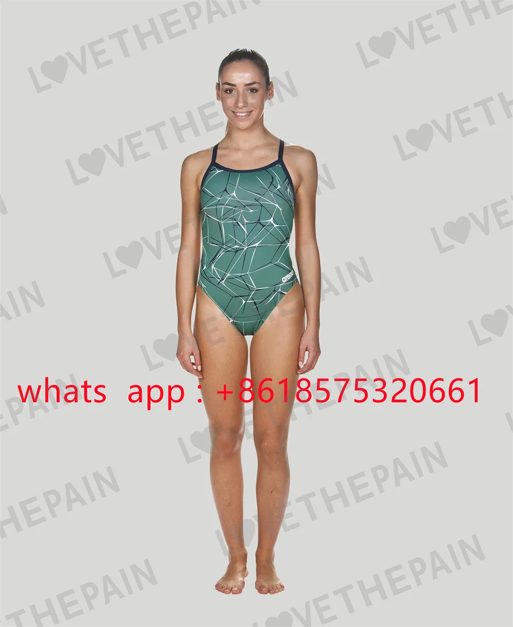 

Women's One Piece Swimsuit Competition Training Swimwear Training Fitness Swimsuit Usa Challenge Back One Piece Swimsuit