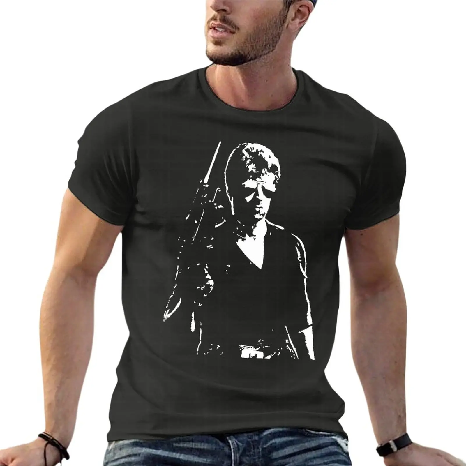 

Rambo Oversize T-Shirts Custom Mens Clothing 100% Cotton Streetwear Large Size Top Tee