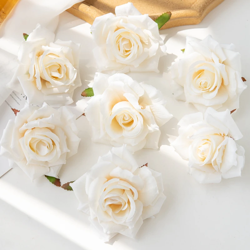 

Большие шелковые розы 10 см, цветок для свадебной вечеринки, аксессуары для украшения стен дома, Рождественский венок, материал для скрапбукинга, искусственные цветы