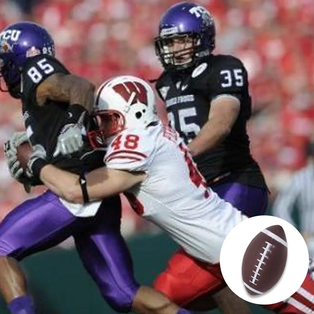 Стандартный американский футбол регби ПВХ нескользящий мяч для детей взрослых