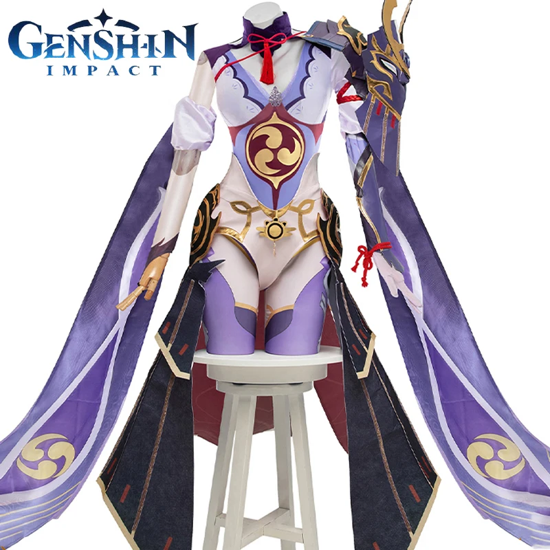 

Женский костюм Genshin Impact, с париком, для косплея, Хэллоуина