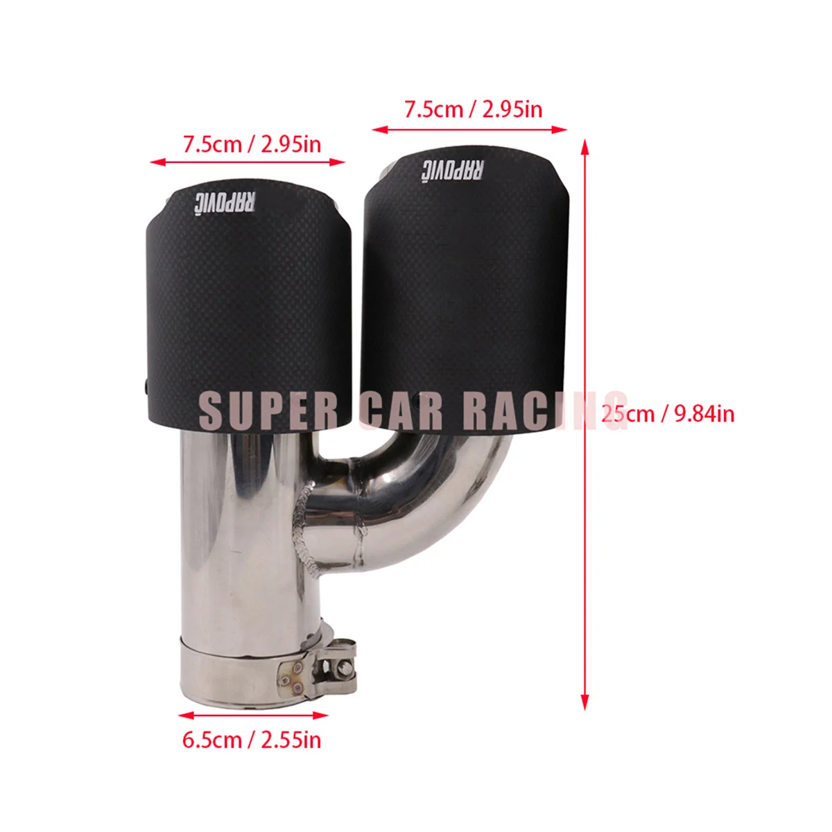 Автомобильный Стайлинг модифицированный двойной выхлопной глушитель из