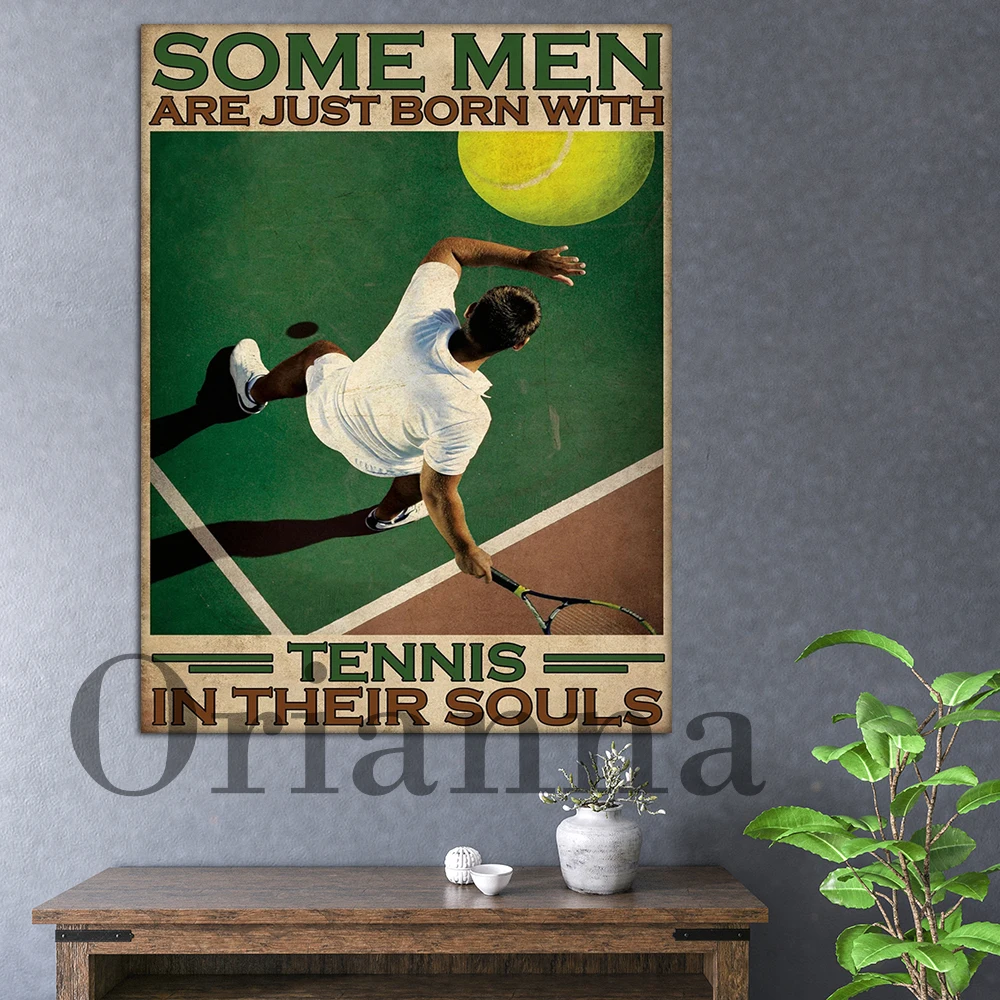 

Tennis Lovers Poster Some Men Are Just Born With Tennis Poster Wall Art Print Home Living Decor Canvas Painting Poster Gift