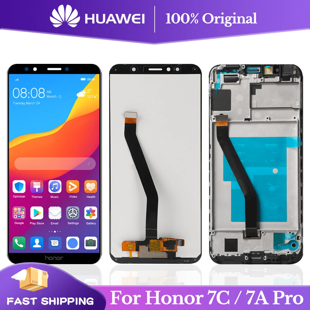 

100% Test 5.7 " Display For Huawei Honor 7C LCD AUM-L41 Display Touch Screen Digitizer ATU LX1 / L21 For Huawei 7A Pro AUM-L29