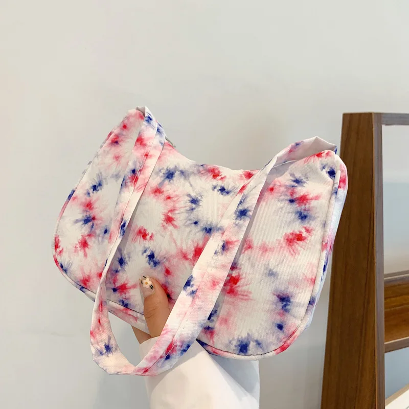 

Girls Floral Shoulder Bag 2022 New Small Fresh Women's Handbag Korean Version Fashion Printing Handbag Coin Purse