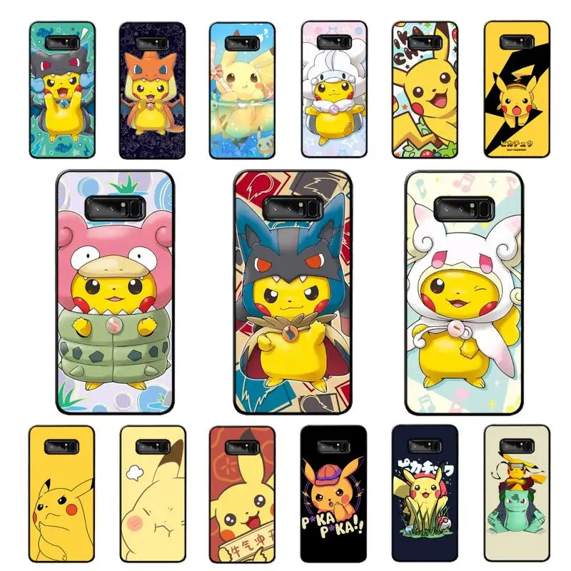 

Bandai Pokemon Anime Pikachue Phone Case for Samsung Note 5 7 8 9 10 20 pro plus lite ultra A21 12 02