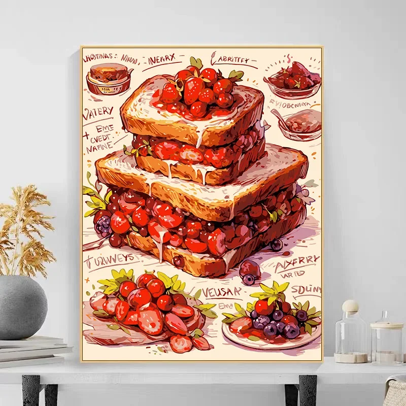 

2071098 Digital oil painting hand-colored digital painting hanging painting plant landscape beautiful decorative painting