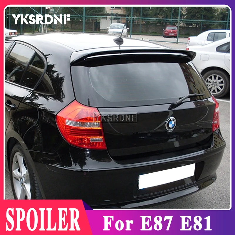 

YKSRDNF For BMW 1 Series E87 E81 Hatchback AC Style Rear Roof Lip Spoiler Wing Carbon Fiber 2004-2011