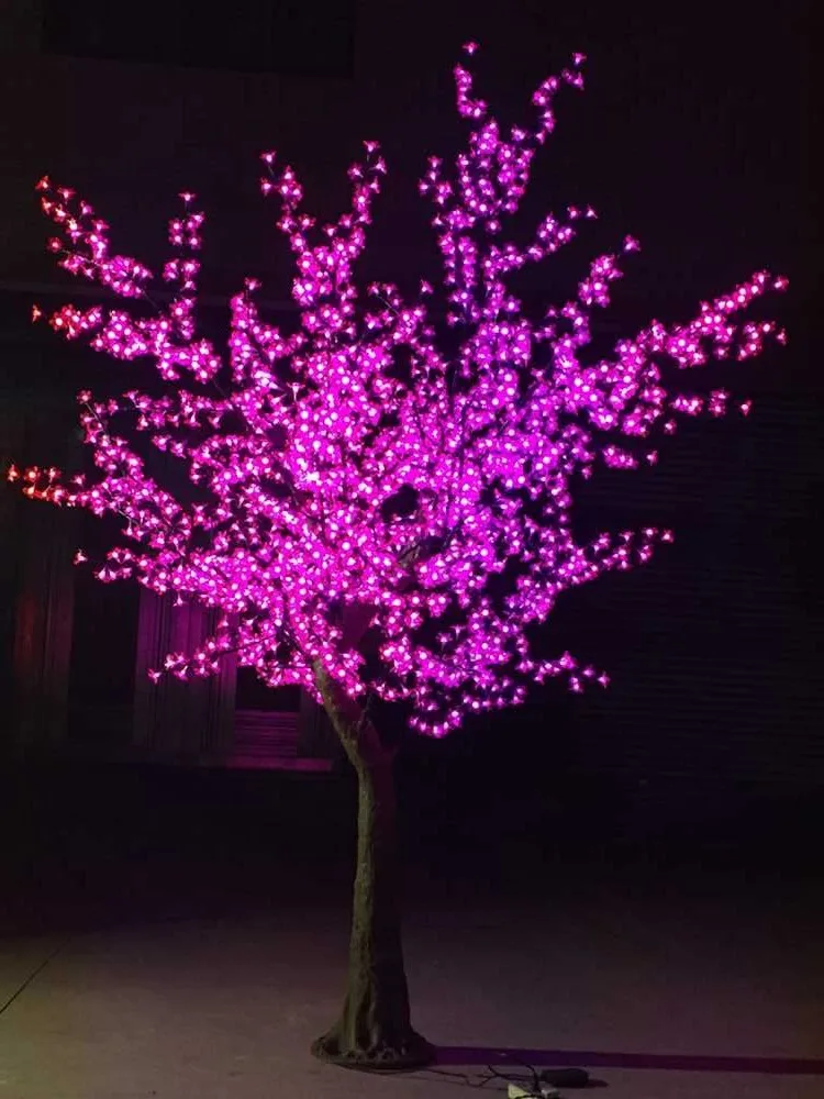 Натуральный ствол дерева светодиодный светильник из искусственного вишневого