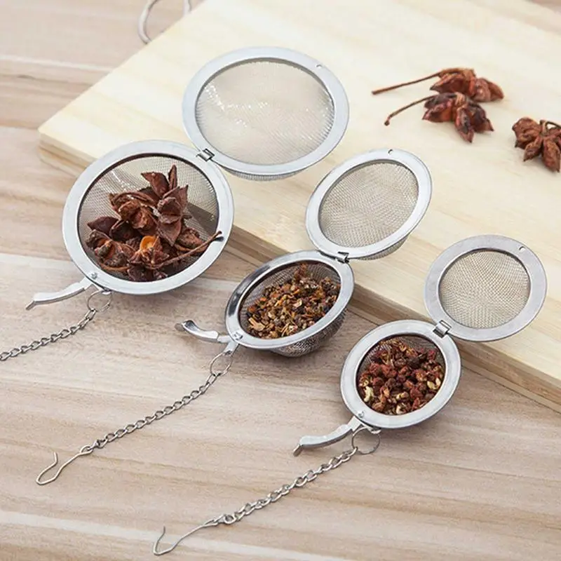 

Snap Ball Tea Filter Tea Strainers Mesh Tea Ball Stainless Steel Tea Filter Mesh Ball Tea Infusers For Loose Tea Tea Steeper