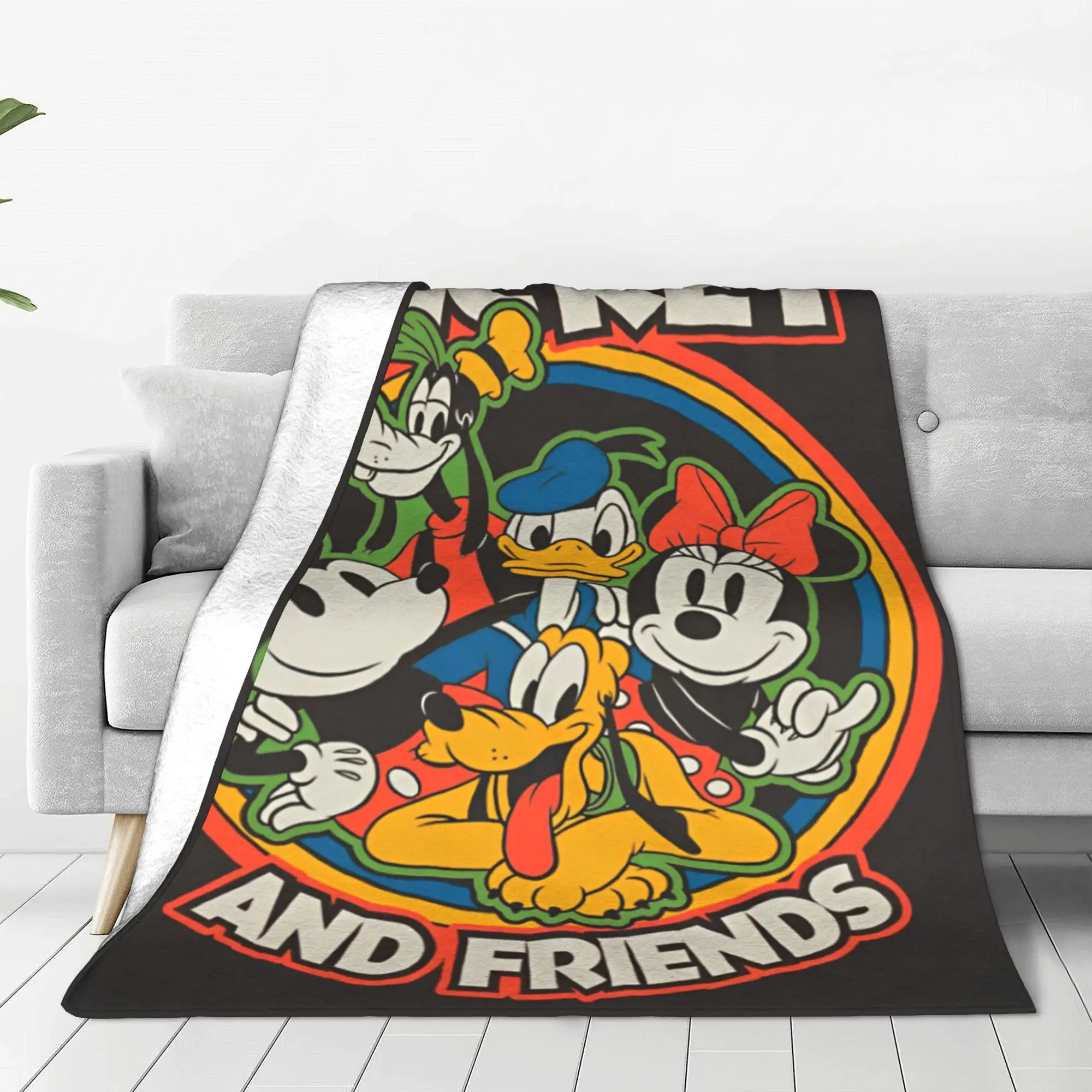 Одеяла с Микки Маусом и Дональдом Даком бархатные одеяла Минни Гуфи Goof дышащие