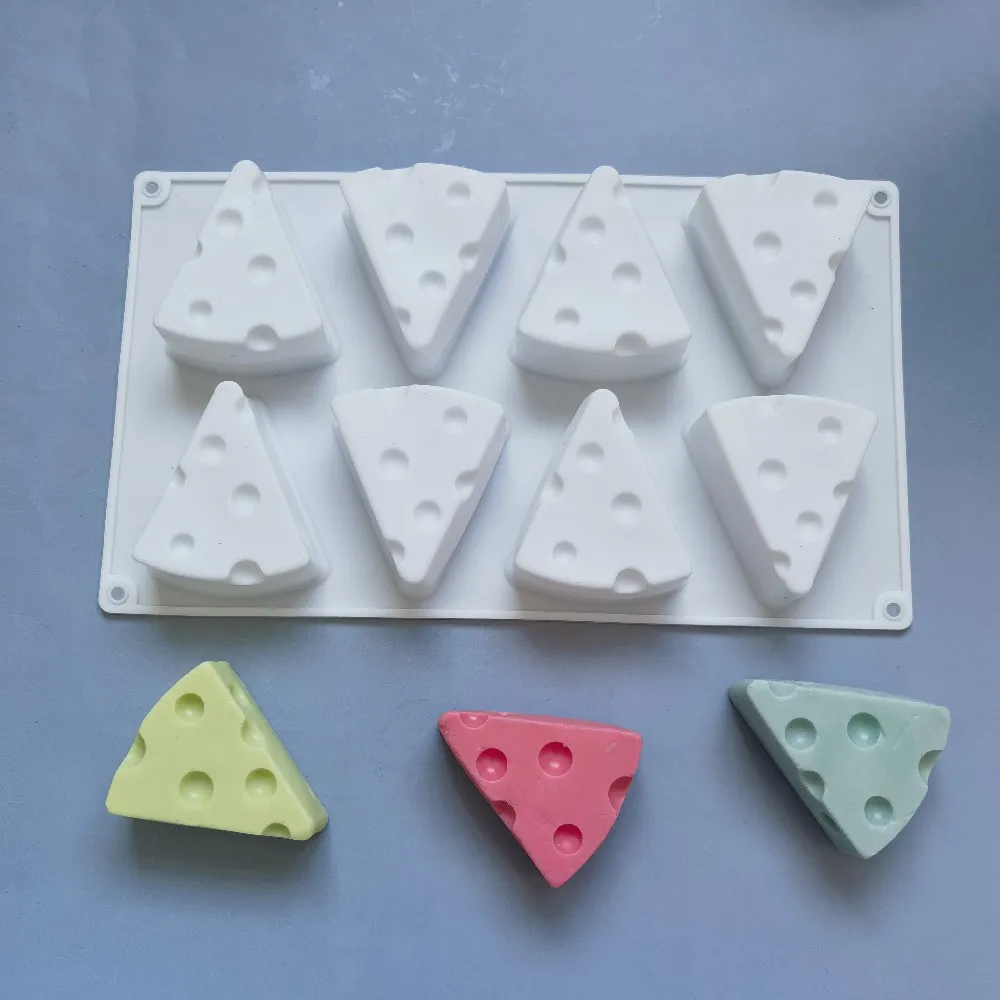 

8 Cavity Cheese Silicone Cake Mold for Mousse Jelly Pudding Chocolate Ice Cream Bread Dessert Baking Bakeware Decorating Tools