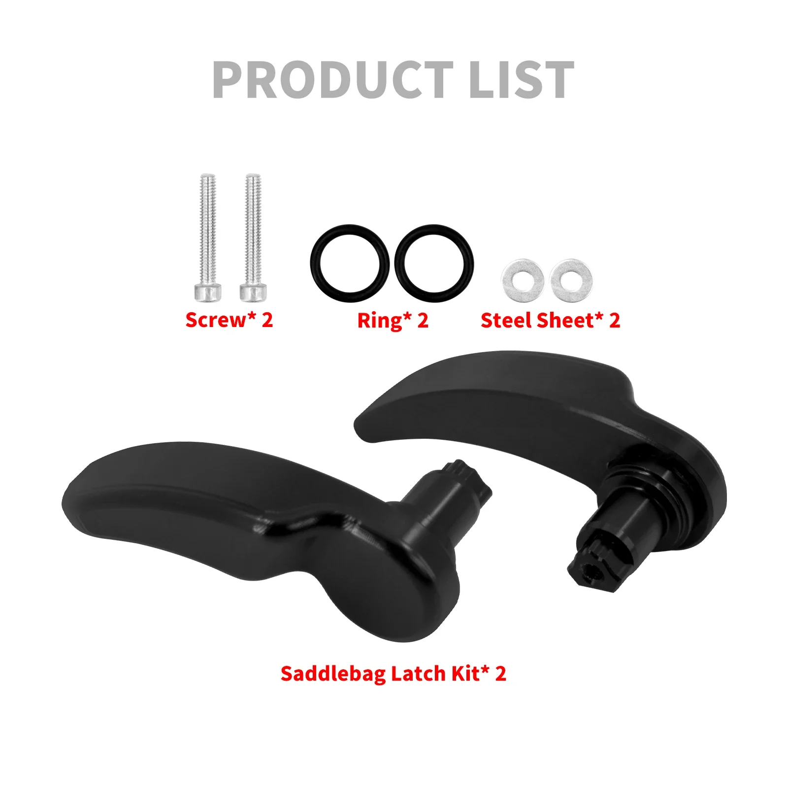 Комплект защелок седельной сумки мотоцикла для Harley Touring Electra Street Glide Road King FLHR FLHT FLHX