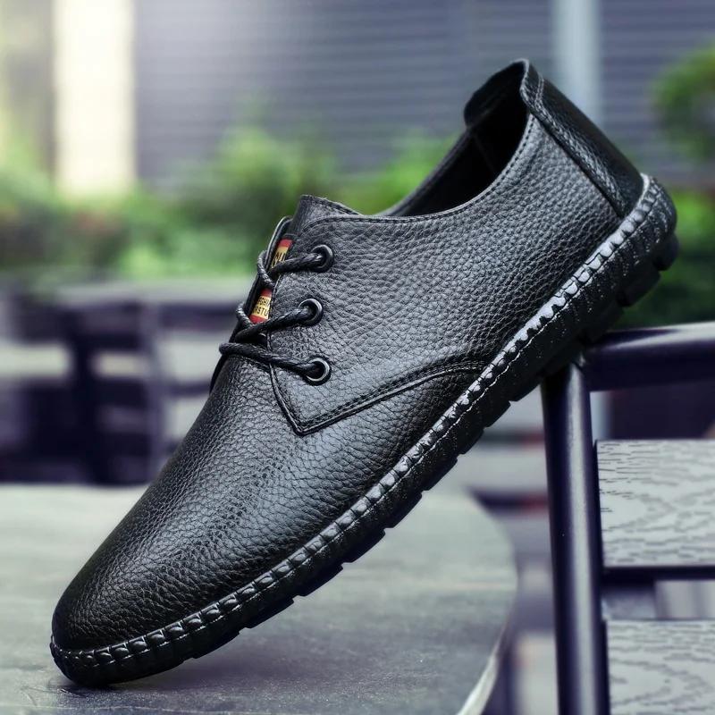 Men's Casual Classic Genuine Leather Slip on Shoes Social Comfortable Prom Evening Long Dresses British Style Adulto Shoes