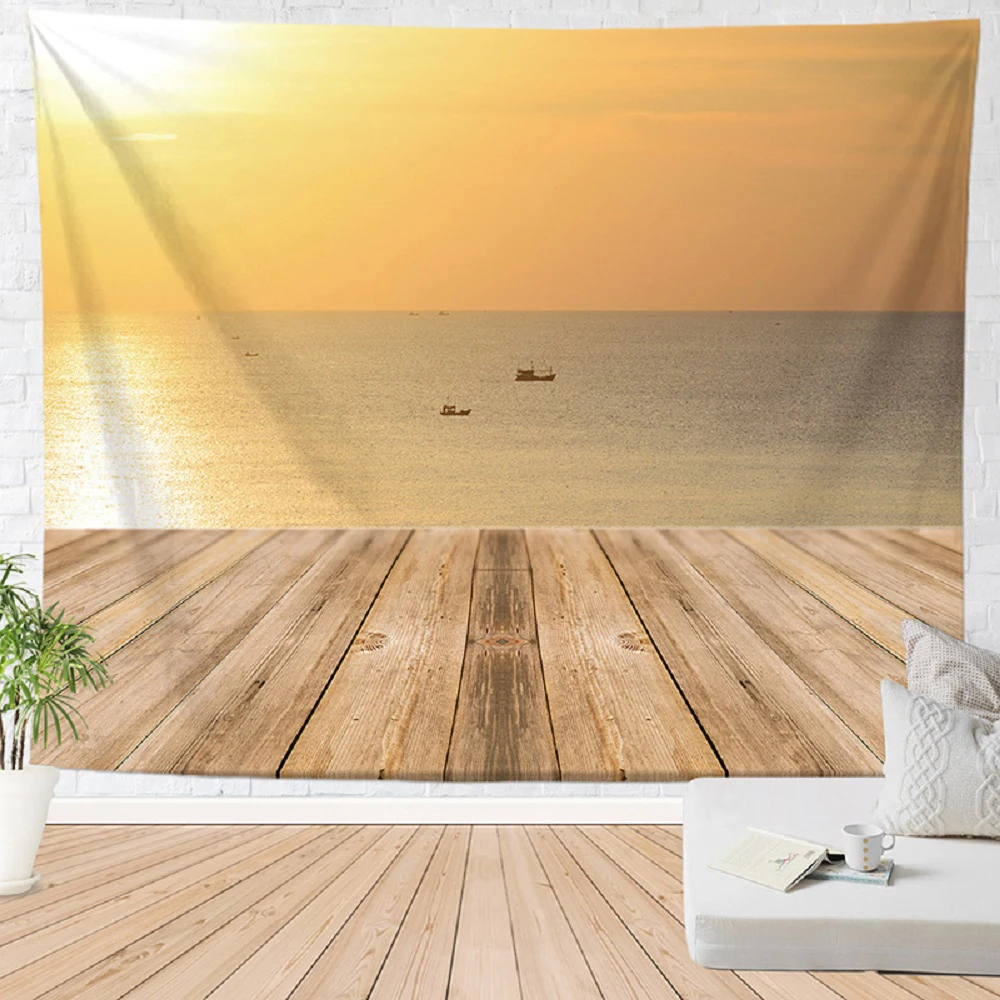 

Sunset Sunrise Scene Beachy Tapestry Beach Coastal Oceane Skyline Print Tapestries Bedroom Living Room Dorm Decor Wall Hanging