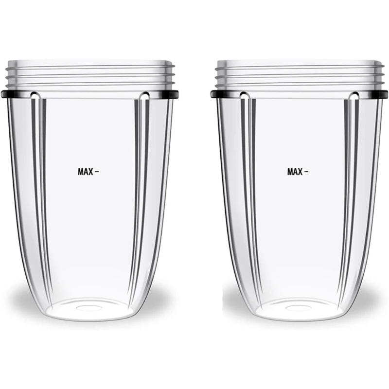 

2Pack 18oz Juicer Cups for NB600W/ 900W Blender Clear Mugs Replacement Parts New Dropship