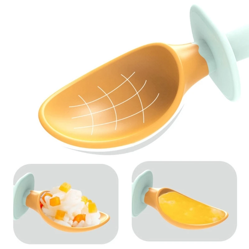 

Silicone Spoon Fork Set Baby Tableware Infant Weaning Supplies Baby Utensils